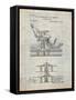 Dentists Chair Patent 1886-Cole Borders-Framed Stretched Canvas