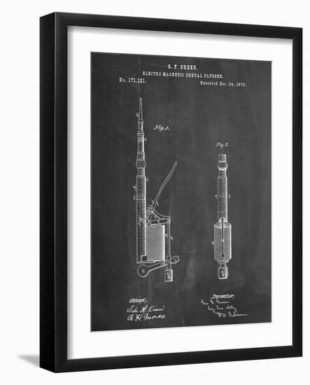 Dentists Drill Patent-null-Framed Art Print