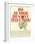 Dentists Lavoris Do As Your Dentist Tells You, USA, 1920-null-Framed Giclee Print