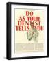 Dentists Lavoris Do As Your Dentist Tells You, USA, 1920-null-Framed Premium Giclee Print