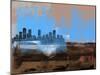 Denver Abstract Skyline I-Emma Moore-Mounted Art Print