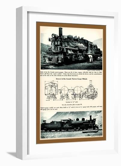 Denver and Rio Grande Narrow-Gauge Mikado-null-Framed Art Print