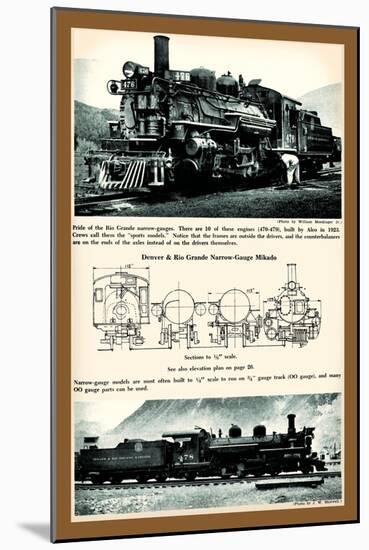 Denver and Rio Grande Narrow-Gauge Mikado-null-Mounted Art Print