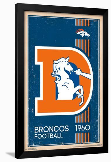 Denver Broncos - Retro Logo 14-null-Framed Poster