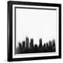 Denver City Skyline - Black-NaxArt-Framed Art Print