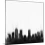 Denver City Skyline - Black-NaxArt-Mounted Art Print