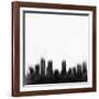 Denver City Skyline - Black-NaxArt-Framed Art Print