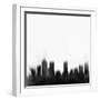 Denver City Skyline - Black-NaxArt-Framed Art Print