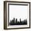 Denver City Skyline - Black-NaxArt-Framed Art Print