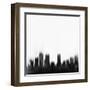 Denver City Skyline - Black-NaxArt-Framed Art Print