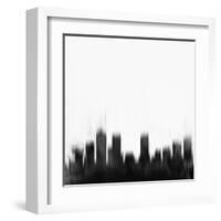 Denver City Skyline - Black-NaxArt-Framed Art Print