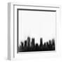 Denver City Skyline - Black-NaxArt-Framed Art Print