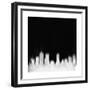 Denver City Skyline - White-NaxArt-Framed Premium Giclee Print