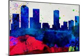 Denver City Skyline-NaxArt-Mounted Art Print