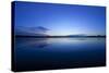 Denver, Colorado: a Bird Flies Lows over the Water During Sunrise-Brad Beck-Stretched Canvas