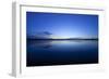 Denver, Colorado: a Bird Flies Lows over the Water During Sunrise-Brad Beck-Framed Photographic Print
