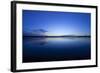 Denver, Colorado: a Bird Flies Lows over the Water During Sunrise-Brad Beck-Framed Photographic Print