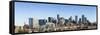 Denver Colorado City Skyline from West Side of Town. Snow Covered Ground Winter.-Ambient Ideas-Framed Stretched Canvas