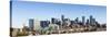 Denver Colorado City Skyline from West Side of Town. Snow Covered Ground Winter.-Ambient Ideas-Stretched Canvas