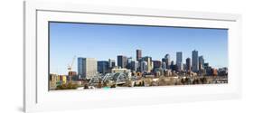 Denver Colorado City Skyline from West Side of Town. Snow Covered Ground Winter.-Ambient Ideas-Framed Photographic Print