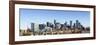 Denver Colorado City Skyline from West Side of Town. Snow Covered Ground Winter.-Ambient Ideas-Framed Photographic Print