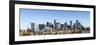 Denver Colorado City Skyline from West Side of Town. Snow Covered Ground Winter.-Ambient Ideas-Framed Photographic Print