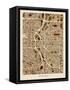 Denver Colorado City Street Map-Michael Tompsett-Framed Stretched Canvas