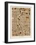 Denver Colorado City Street Map-Michael Tompsett-Framed Art Print