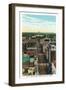 Denver, Colorado, D and F Tower View of 16th Street and Business District-Lantern Press-Framed Art Print