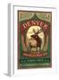 Denver, Colorado - Elk Head Pale Ale Vintage Sign-Lantern Press-Framed Art Print