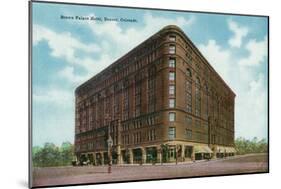 Denver, Colorado, Exterior View of the Brown Palace Hotel-Lantern Press-Mounted Art Print