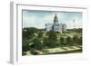 Denver, Colorado, Exterior View of the Capitol Bldg and View of the Grounds-Lantern Press-Framed Art Print