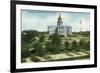 Denver, Colorado, Exterior View of the Capitol Bldg and View of the Grounds-Lantern Press-Framed Art Print