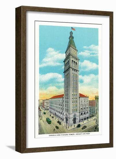 Denver, Colorado, Exterior View of the Daniels and Fisher Stores Company Building-Lantern Press-Framed Art Print