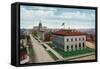 Denver, Colorado, Exterior View of the United States Mint and Capitol Buildings-Lantern Press-Framed Stretched Canvas