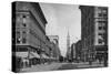 Denver, Colorado - Looking down 16th Street View-Lantern Press-Stretched Canvas