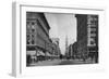 Denver, Colorado - Looking down 16th Street View-Lantern Press-Framed Art Print