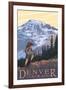 Denver, Colorado - Mountain Hiker-Lantern Press-Framed Art Print