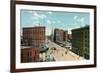 Denver, Colorado, Northern View Down Broadway-Lantern Press-Framed Art Print