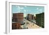 Denver, Colorado, Northern View Down Broadway-Lantern Press-Framed Art Print