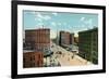 Denver, Colorado, Northern View Down Broadway-Lantern Press-Framed Premium Giclee Print