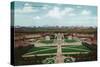 Denver, Colorado, Panoramic View of the Civic Center-Lantern Press-Stretched Canvas