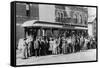 Denver, Colorado - Sightseeing Trolley with Crowd-Lantern Press-Framed Stretched Canvas