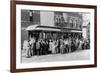 Denver, Colorado - Sightseeing Trolley with Crowd-Lantern Press-Framed Art Print