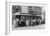 Denver, Colorado - Sightseeing Trolley with Crowd-Lantern Press-Framed Art Print