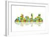 Denver Colorado Skyline 1-Marlene Watson-Framed Giclee Print