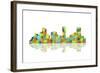 Denver Colorado Skyline 1-Marlene Watson-Framed Giclee Print