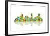 Denver Colorado Skyline 1-Marlene Watson-Framed Giclee Print