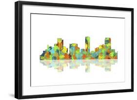 Denver Colorado Skyline 1-Marlene Watson-Framed Giclee Print
