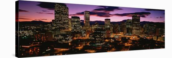 Denver, Colorado Skyline at Dusk-null-Stretched Canvas